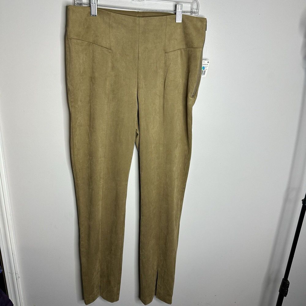 Women's NEW Good American Size 4 Suede Classic Pant Caramel High‎ Rise Business